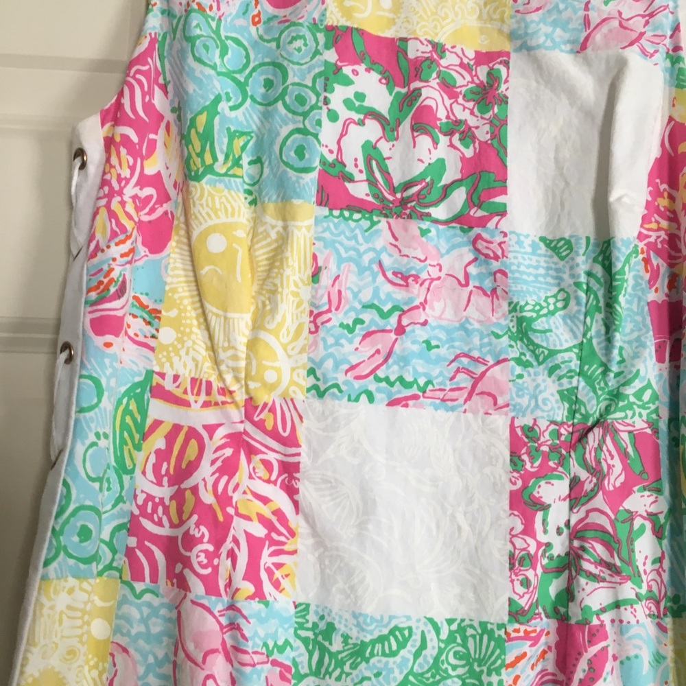 Lilly Pulitzer Patchwork Shift Sz 2 - image 2